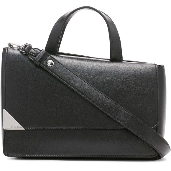 Calvin Klein Handbags - Calvin Klein Basalt Asymmetric Triple Compartment Convertible Satchel